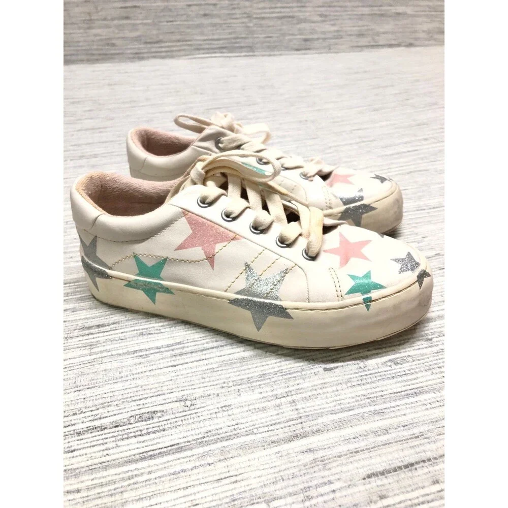 Zara Girls Youth Bamba Glitter Star Vegan Leather Sneakers size 33 EU 1.5 US - Picture 8 of 8